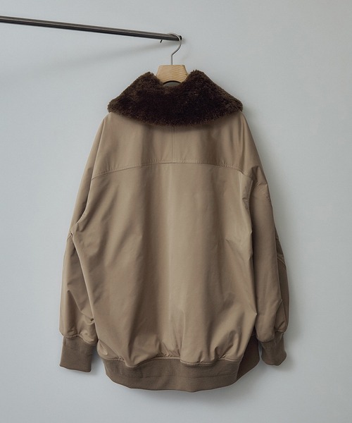 SALON adam et rope'（サロン アダム エ ロペ）の「FURLO DOWN 2WAYフライトジャケット / ファーロダウン（ダウンジャケット/コート・レディース・ブラック/ベージュ・FREE）」の17枚目の写真