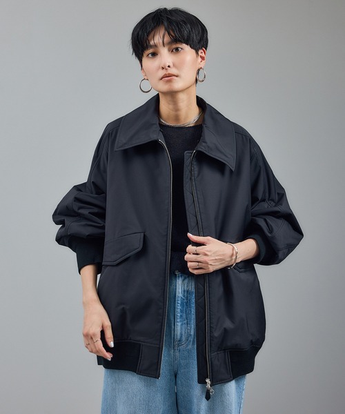 SALON adam et rope'（サロン アダム エ ロペ）の「FURLO DOWN 2WAYフライトジャケット / ファーロダウン（ダウンジャケット/コート・レディース・ブラック/ベージュ・FREE）」の9枚目の写真