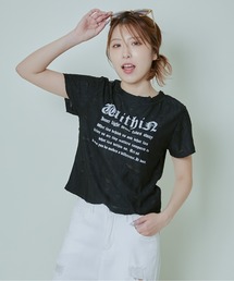 GORGE（ゴージ）の「《ダメージ加工×英字ロゴ》エモTシャツ（Tシャツ/カットソー）」