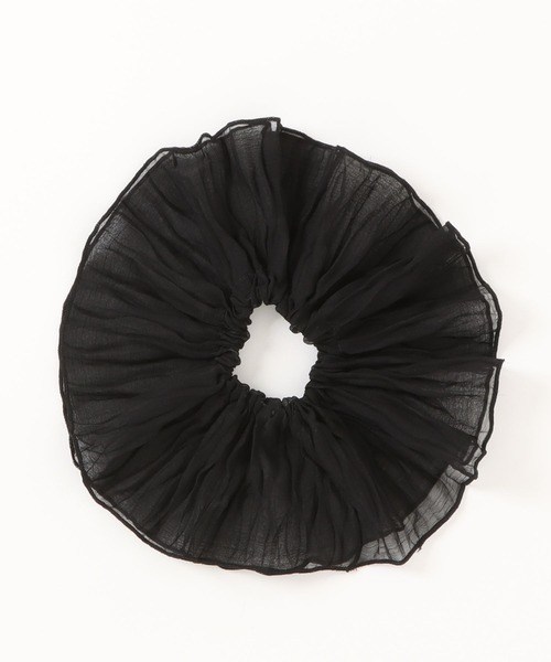 apres jour（アプレジュール）の「【apres jour×ARIAZ】シアーボリュームシュシュ（シュシュ・レディース・オフホワイト/ブラック・FREE）」の5枚目の写真