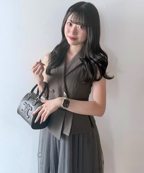 NOMAE（ノーマエ）の「テーラードジレドッキングワンピース