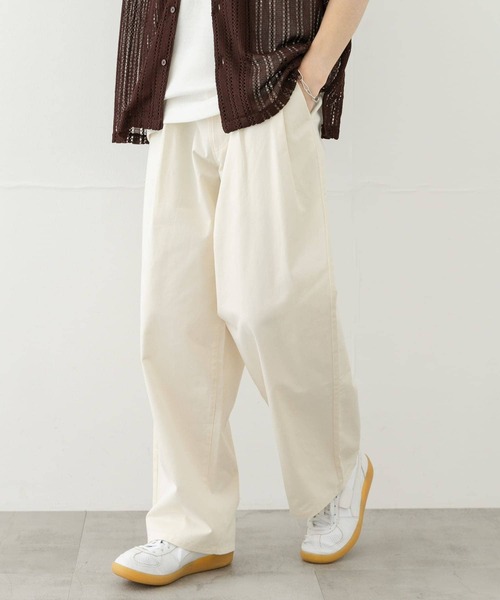 SENSE OF PLACE by URBAN RESEARCH（センスオブプレイスバイアーバンリサーチ）の「2タックワイドチノパンツ（その他パンツ・メンズ・ライトブラウン/ブラック/ライトベージュ・MEDIUM/LARGE）」の14枚目の写真