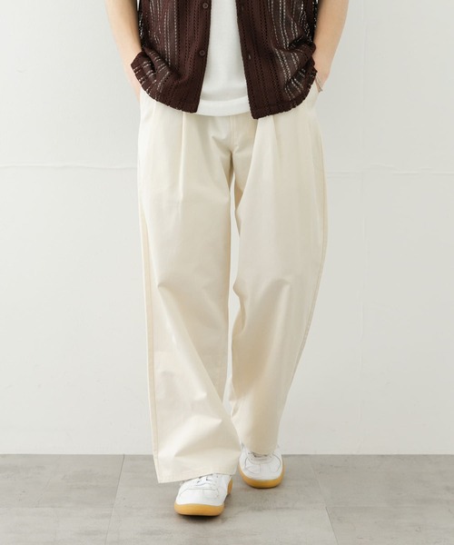 SENSE OF PLACE by URBAN RESEARCH（センスオブプレイスバイアーバンリサーチ）の「2タックワイドチノパンツ（その他パンツ・メンズ・ライトブラウン/ブラック/ライトベージュ・MEDIUM/LARGE）」の15枚目の写真