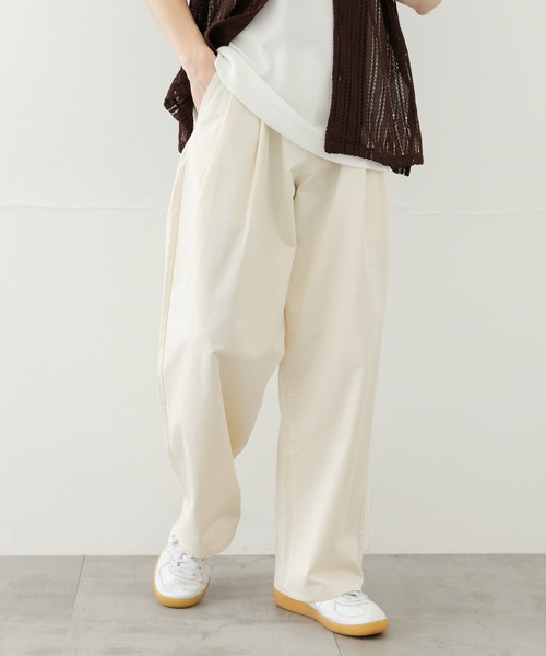 SENSE OF PLACE by URBAN RESEARCH（センスオブプレイスバイアーバンリサーチ）の「2タックワイドチノパンツ（その他パンツ・メンズ・ライトブラウン/ブラック/ライトベージュ・MEDIUM/LARGE）」の16枚目の写真