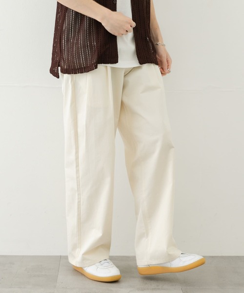 SENSE OF PLACE by URBAN RESEARCH（センスオブプレイスバイアーバンリサーチ）の「2タックワイドチノパンツ（その他パンツ・メンズ・ライトブラウン/ブラック/ライトベージュ・MEDIUM/LARGE）」の17枚目の写真