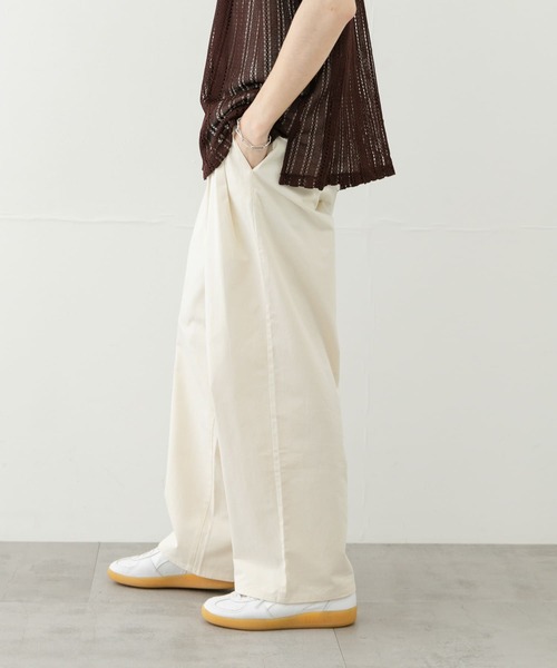 SENSE OF PLACE by URBAN RESEARCH（センスオブプレイスバイアーバンリサーチ）の「2タックワイドチノパンツ（その他パンツ・メンズ・ライトブラウン/ブラック/ライトベージュ・MEDIUM/LARGE）」の18枚目の写真