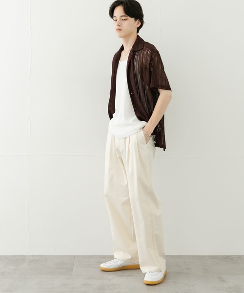 SENSE OF PLACE by URBAN RESEARCH（センスオブプレイスバイアーバンリサーチ）の「2タックワイドチノパンツ（その他パンツ・メンズ・ライトブラウン/ブラック/ライトベージュ・MEDIUM/LARGE）」の19枚目の写真