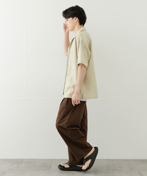 SENSE OF PLACE by URBAN RESEARCH（センスオブプレイスバイアーバンリサーチ）の「2タックワイドチノパンツ（その他パンツ・メンズ・ライトブラウン/ブラック/ライトベージュ・MEDIUM/LARGE）」の5枚目の写真