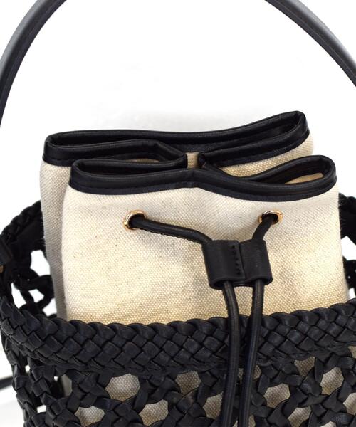 DRESSTERIOR(ドレステリア)の「【otonaMUSE5月号掲載/3WAY】メッシュ&キャンバス バケツBAG(ハンドバッグ・レディース・ブラック・00)」の4枚目の写真