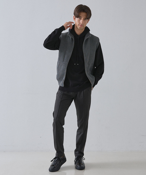 DESIGNWORKS（デザインワークス）の「【セットアップ対応】ミラノリブ ドライバーズベスト（ベスト・メンズ・ブラウン/グレー・46/48/50）」の5枚目の写真