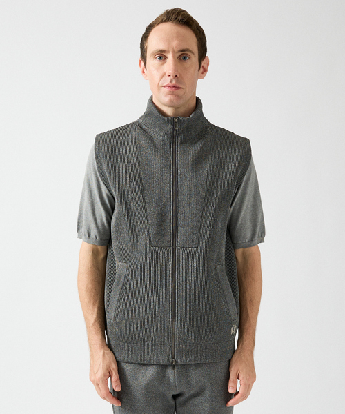 DESIGNWORKS（デザインワークス）の「【セットアップ対応】ミラノリブ ドライバーズベスト（ベスト・メンズ・ブラウン/グレー・46/48/50）」の4枚目の写真