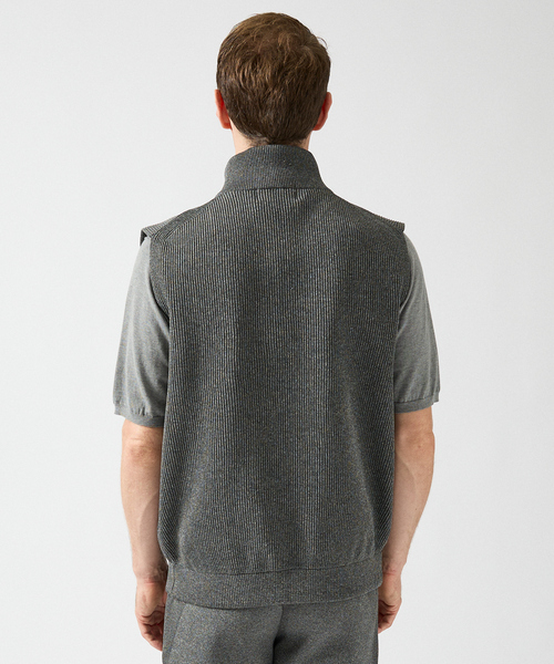 DESIGNWORKS（デザインワークス）の「【セットアップ対応】ミラノリブ ドライバーズベスト（ベスト・メンズ・ブラウン/グレー・46/48/50）」の7枚目の写真