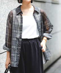 URBAN RESEARCH | シアーチェックオーバーシャツ(シャツ/ブラウス)