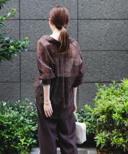 セール】シアーチェックオーバーシャツ（シャツ/ブラウス）｜URBAN