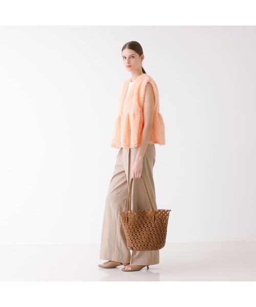 DESIGNWORKS（デザインワークス）の「リネンワイドパンツ（その他パンツ・レディース・オフホワイト/ブラック・38/36）」の8枚目の写真