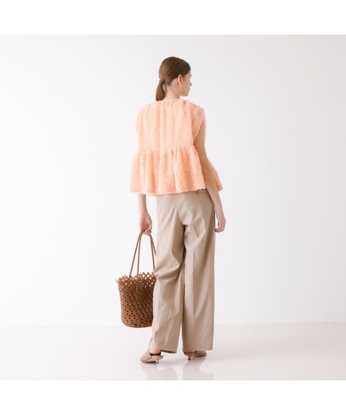 DESIGNWORKS（デザインワークス）の「リネンワイドパンツ（その他パンツ・レディース・オフホワイト/ブラック・38/36）」の9枚目の写真