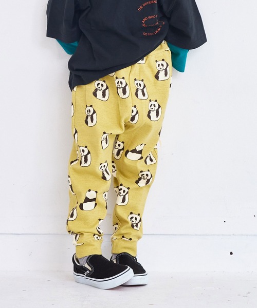 MARKEY'S（マーキーズ）の「ソウガラサルエルロングパンツ（スウェットパンツ・キッズ・ネイビー/ストライプ/ベージュ系その他/ホワイト系その他/オレンジ系その他/ブラック系その他・80/90/95/100/110/120/130）」の4枚目の写真