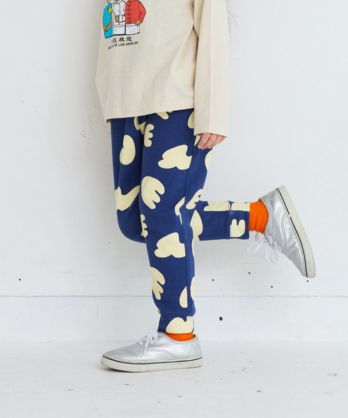 MARKEY'S（マーキーズ）の「ソウガラサルエルロングパンツ（スウェットパンツ・キッズ・ネイビー/ストライプ/ベージュ系その他/ホワイト系その他/オレンジ系その他/ブラック系その他・80/90/95/100/110/120/130）」の5枚目の写真