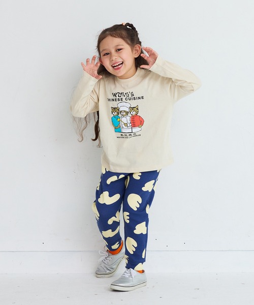 MARKEY'S（マーキーズ）の「ソウガラサルエルロングパンツ（スウェットパンツ・キッズ・ネイビー/ストライプ/ベージュ系その他/ホワイト系その他/オレンジ系その他/ブラック系その他・80/90/95/100/110/120/130）」の16枚目の写真