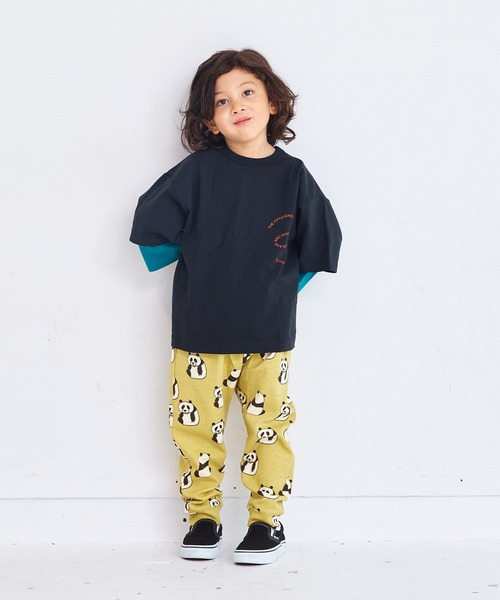 MARKEY'S（マーキーズ）の「ソウガラサルエルロングパンツ（スウェットパンツ・キッズ・ネイビー/ストライプ/ベージュ系その他/ホワイト系その他/オレンジ系その他/ブラック系その他・80/90/95/100/110/120/130）」の11枚目の写真