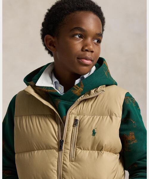 POLO RALPH LAUREN CHILDRENSWEAR(ポロ ラルフ ローレン チルドレンズウェア)の「キルテッド ダウン ベスト(ダウンベスト・キッズ・ブラウン系3・L/XL/S/M)」の5枚目の写真