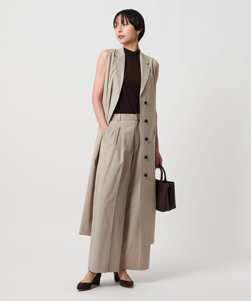 UNITED ARROWS(ユナイテッドアローズ)の「REOPEL ワンピース ‐ウォッシャブル‐(ワンピース・レディース・ベージュ/ネイビー・FREE)」の1枚目の写真