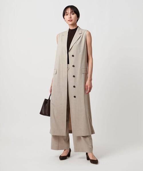 UNITED ARROWS(ユナイテッドアローズ)の「REOPEL ワンピース ‐ウォッシャブル‐(ワンピース・レディース・ベージュ/ネイビー・FREE)」の8枚目の写真