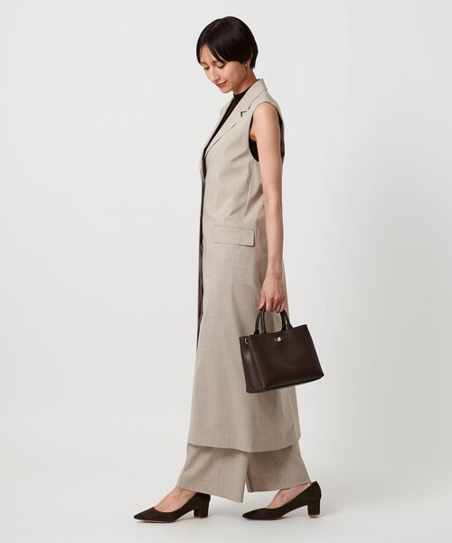 UNITED ARROWS(ユナイテッドアローズ)の「REOPEL ワンピース ‐ウォッシャブル‐(ワンピース・レディース・ベージュ/ネイビー・FREE)」の9枚目の写真