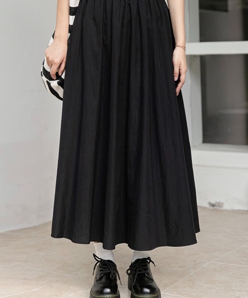 SHOUYO（ショウヨウ）の「【2色展開】ナイロンストレッチウエストAラインスカート（スカート・レディース・ブラック/ホワイト・M）」の9枚目の写真