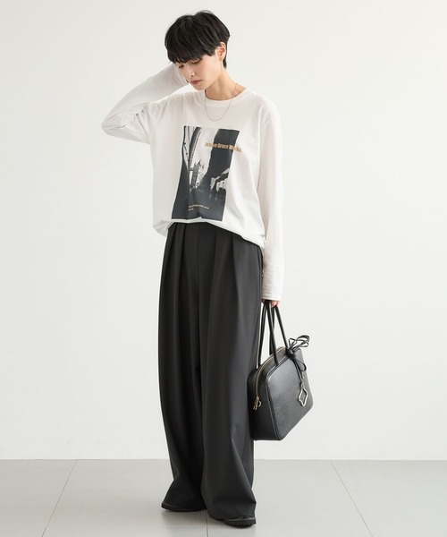 BARNYARDSTORM（バンヤードストーム）の「BARNYARDSTORM / CITY SCAPEフォトロンT / 吸水速乾【WEB限定カラー】（Tシャツ/カットソー・レディース・ベージュ/ホワイト/チャコール・FREE）」の5枚目の写真