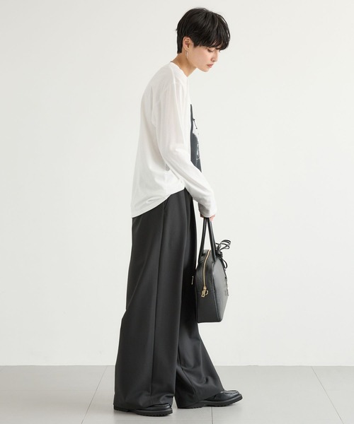 BARNYARDSTORM（バンヤードストーム）の「BARNYARDSTORM / CITY SCAPEフォトロンT / 吸水速乾【WEB限定カラー】（Tシャツ/カットソー・レディース・ベージュ/ホワイト/チャコール・FREE）」の6枚目の写真