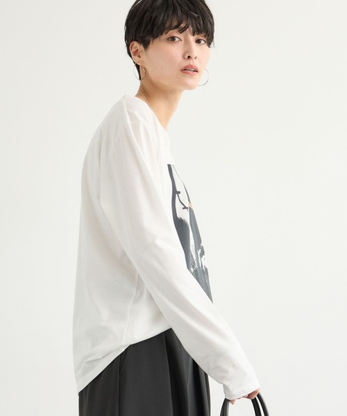 BARNYARDSTORM（バンヤードストーム）の「BARNYARDSTORM / CITY SCAPEフォトロンT / 吸水速乾【WEB限定カラー】（Tシャツ/カットソー・レディース・ベージュ/ホワイト/チャコール・FREE）」の8枚目の写真