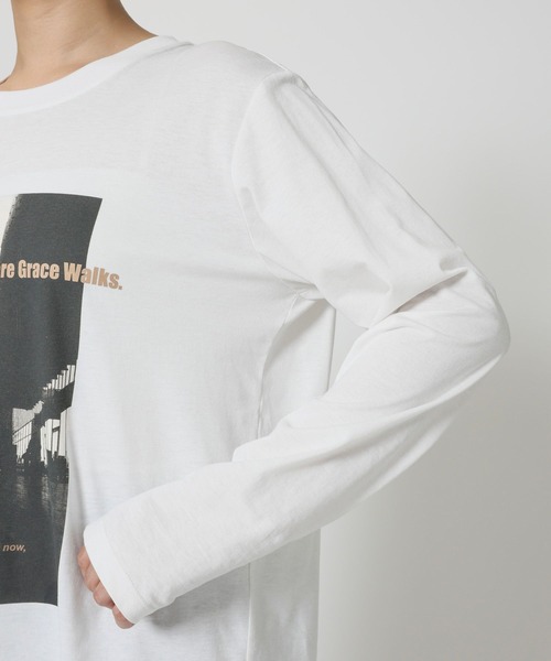 BARNYARDSTORM（バンヤードストーム）の「BARNYARDSTORM / CITY SCAPEフォトロンT / 吸水速乾【WEB限定カラー】（Tシャツ/カットソー・レディース・ベージュ/ホワイト/チャコール・FREE）」の15枚目の写真