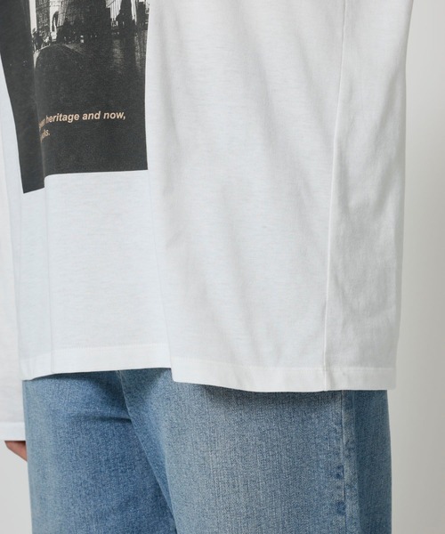 BARNYARDSTORM（バンヤードストーム）の「BARNYARDSTORM / CITY SCAPEフォトロンT / 吸水速乾【WEB限定カラー】（Tシャツ/カットソー・レディース・ベージュ/ホワイト/チャコール・FREE）」の9枚目の写真