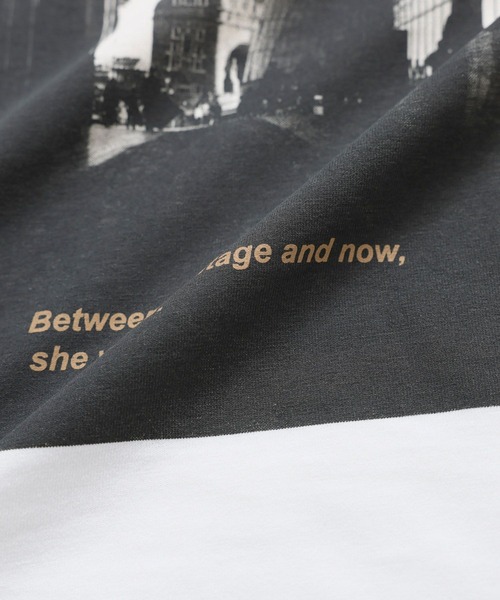 BARNYARDSTORM（バンヤードストーム）の「BARNYARDSTORM / CITY SCAPEフォトロンT / 吸水速乾【WEB限定カラー】（Tシャツ/カットソー・レディース・ベージュ/ホワイト/チャコール・FREE）」の11枚目の写真