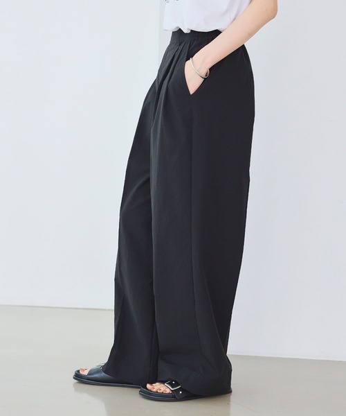 CROSS FUNCTION（クロスファンクション）の「《UV/吸水速乾》エブ楽 タックワイドパンツ【CROSS FUNCTION/クロスファンクション】（チノパンツ・レディース・ブラック/ベージュ/オフホワイト・LL/M/L）」の11枚目の写真