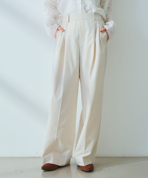 CROSS FUNCTION（クロスファンクション）の「《UV/吸水速乾》エブ楽 タックワイドパンツ【CROSS FUNCTION/クロスファンクション】（チノパンツ・レディース・ブラック/ベージュ/オフホワイト・LL/M/L）」の18枚目の写真