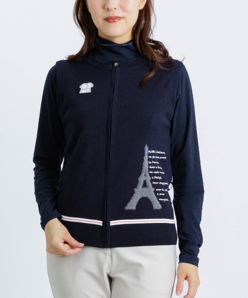 Picone CLUB(ピッコーネクラブ)の「バックボーダーニットベスト(ベスト・レディース・ネイビー/グリーン/ダークネイビー・S/M)」の21枚目の写真
