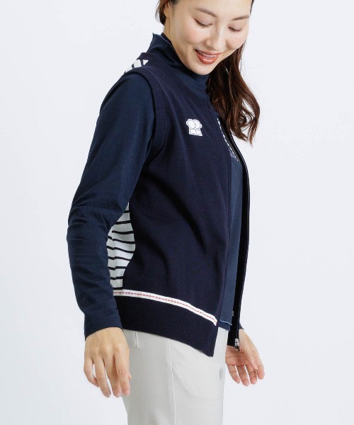 Picone CLUB(ピッコーネクラブ)の「バックボーダーニットベスト(ベスト・レディース・ネイビー/グリーン/ダークネイビー・S/M)」の19枚目の写真