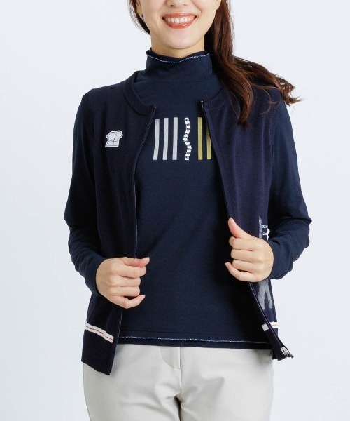 Picone CLUB(ピッコーネクラブ)の「バックボーダーニットベスト(ベスト・レディース・ネイビー/グリーン/ダークネイビー・S/M)」の16枚目の写真