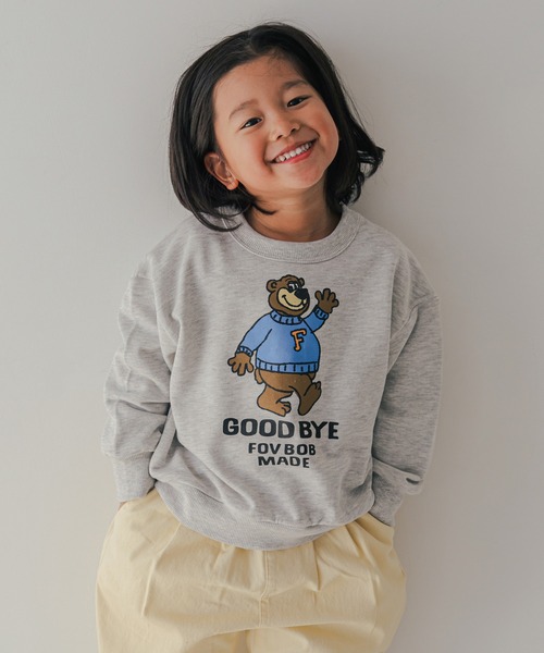 FOV（フォブ）の「フォブ F/B BEAR ビッグトレーナー（スウェット・キッズ・チャコールグレー/トップグレー/アイボリー・130cm/120cm/110cm/100cm/90cm）」の3枚目の写真