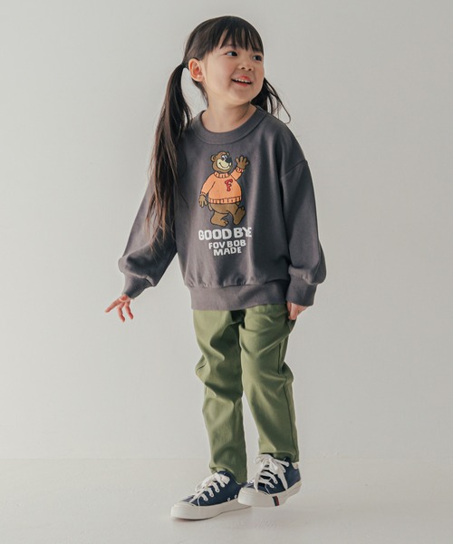 FOV（フォブ）の「フォブ F/B BEAR ビッグトレーナー（スウェット・キッズ・チャコールグレー/トップグレー/アイボリー・130cm/120cm/110cm/100cm/90cm）」の11枚目の写真