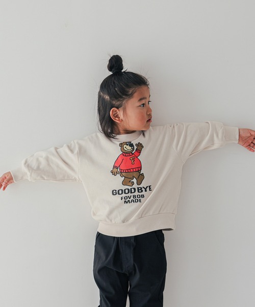 FOV（フォブ）の「フォブ F/B BEAR ビッグトレーナー（スウェット・キッズ・チャコールグレー/トップグレー/アイボリー・130cm/120cm/110cm/100cm/90cm）」の8枚目の写真