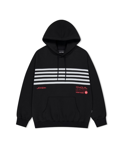 ※user_f6d7d554ページ Tenga x Y.E.S Stripe Hoodie Black(パーカー)|TENGA(テンガ