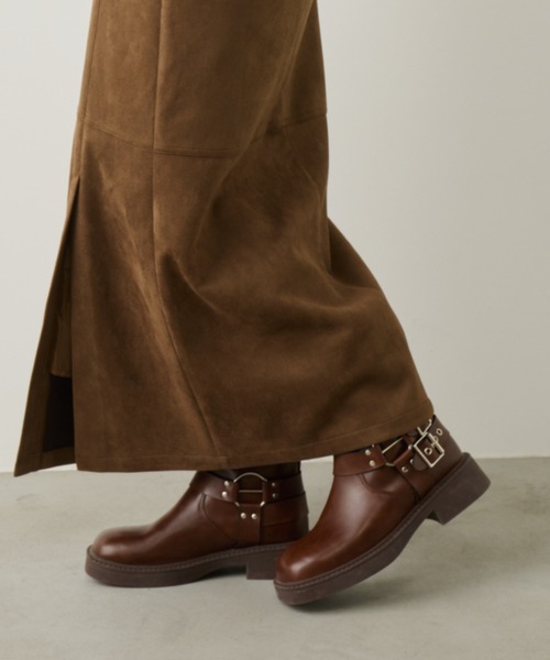 Unitage（ユニテージ）の「エンジニアミドルブーツ（ブーツ・レディース・ブラック/ブラウン・MEDIUM/LARGE）」の9枚目の写真