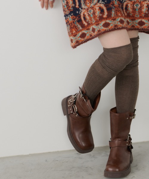 Unitage（ユニテージ）の「エンジニアミドルブーツ（ブーツ・レディース・ブラック/ブラウン・MEDIUM/LARGE）」の15枚目の写真