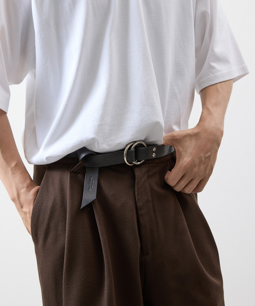 PADRONE（パドローネ）の「PADRONE パドローネ / LEATHER RING BELT モストロレザーダブルリングベルト / PA9995-5015（ベルト・メンズ・ブラック・FREE）」の12枚目の写真