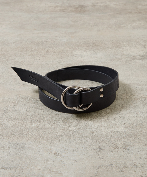 PADRONE（パドローネ）の「PADRONE パドローネ / LEATHER RING BELT モストロレザーダブルリングベルト / PA9995-5015（ベルト・メンズ・ブラック・FREE）」の13枚目の写真