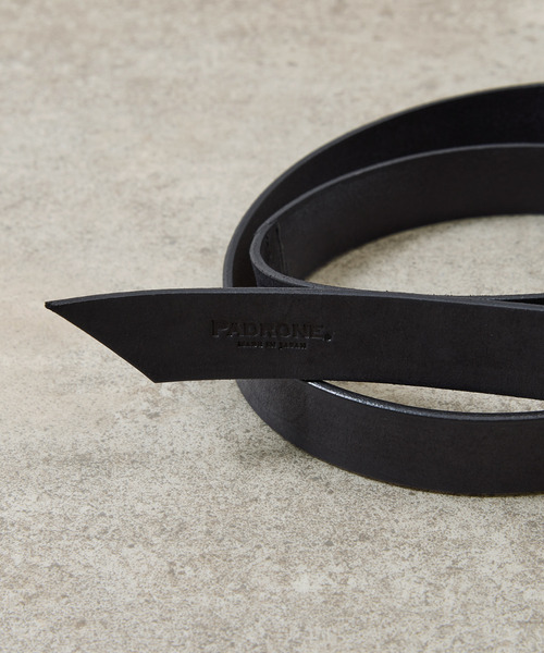 PADRONE（パドローネ）の「PADRONE パドローネ / LEATHER RING BELT モストロレザーダブルリングベルト / PA9995-5015（ベルト・メンズ・ブラック・FREE）」の14枚目の写真