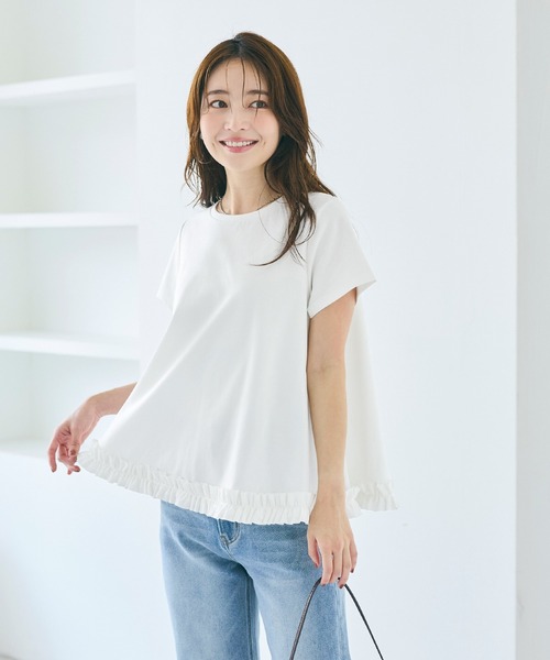 フリルヘムAライントップス（Tシャツ/カットソー）｜coca（coca